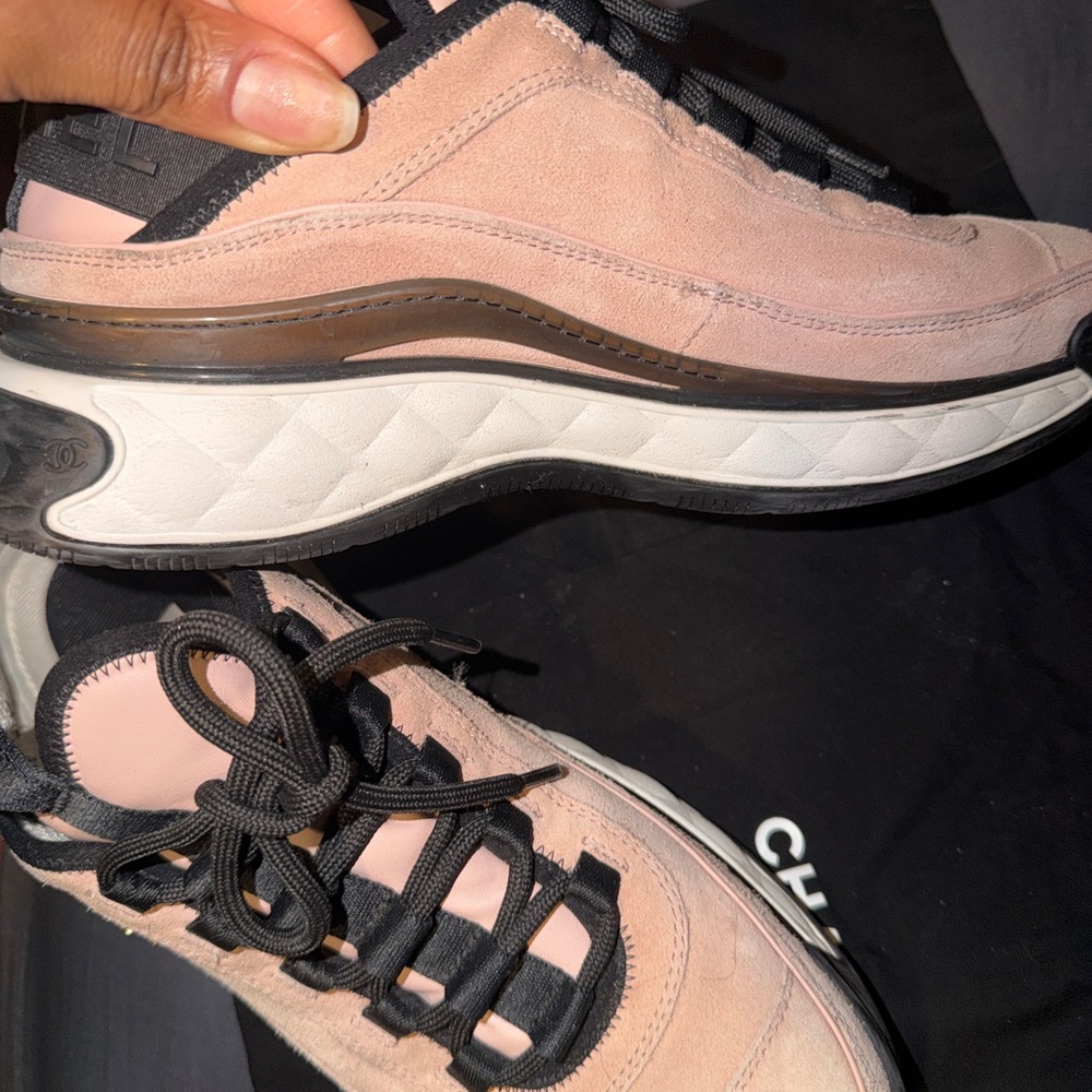 Chanel Pink Suede Sneakers Size 41 Excellent Condition! - Picture 7 of 10